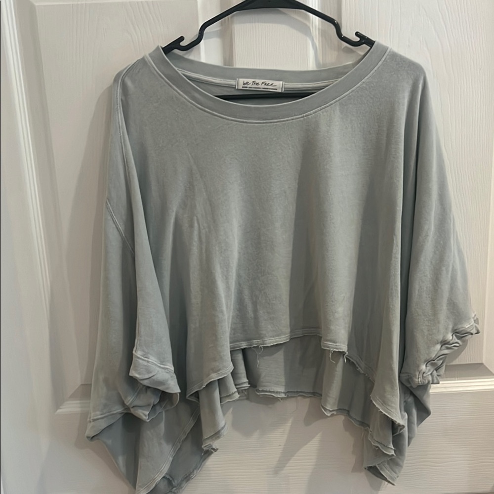 Free people cc tee in aqua/mint blue size medium